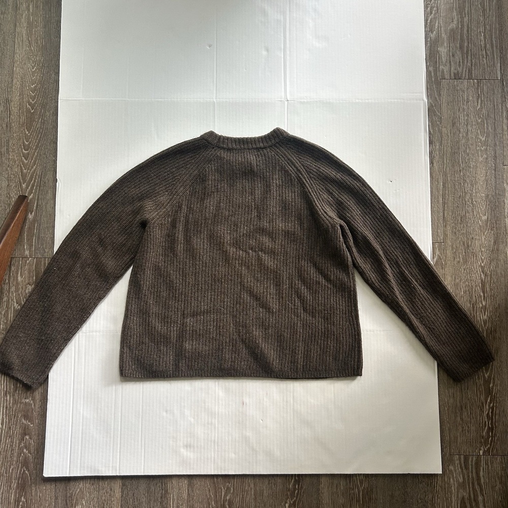 Quince Cashmere Fisherman Sweater Brown Quiet Luxury Soft Minimalist Chic - Picture 3 of 6
